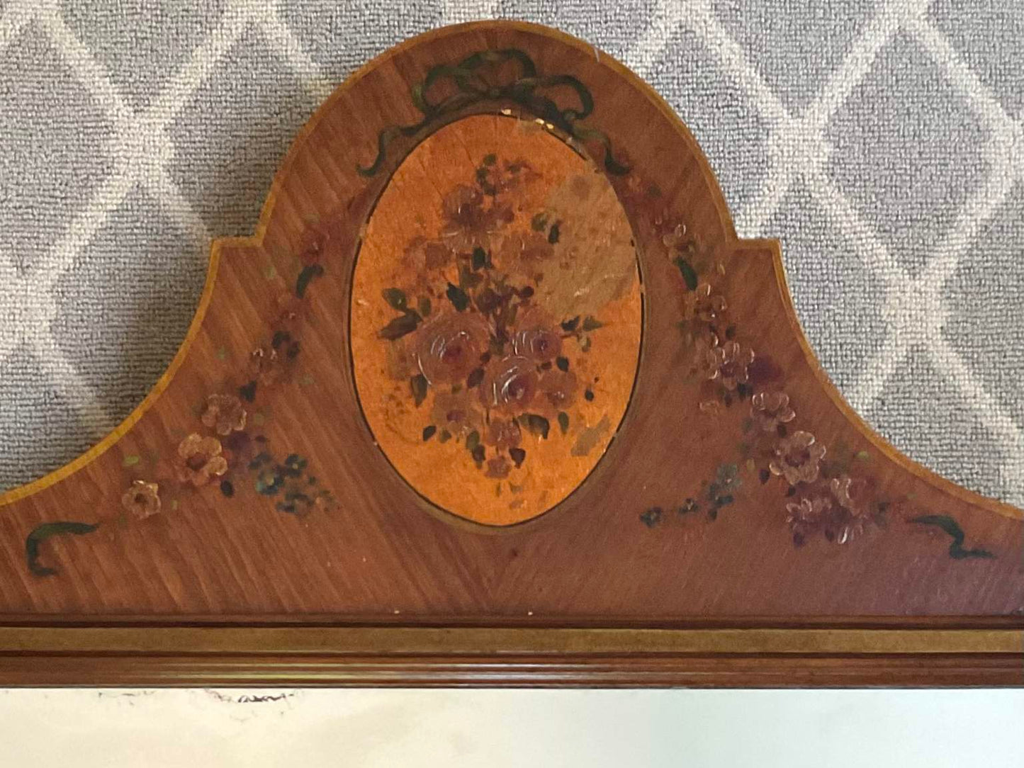 Shaped Mirror with Hand Painting