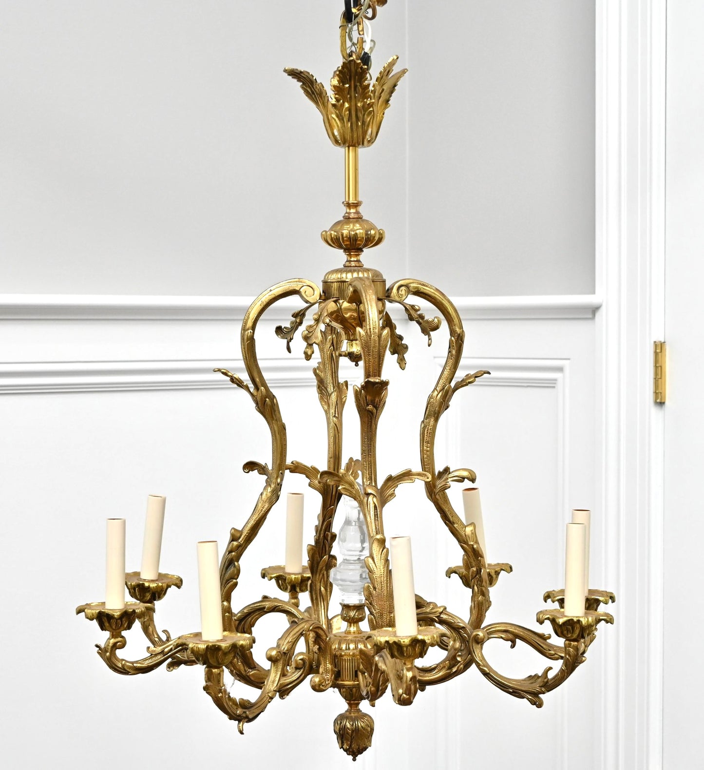 French Rococo Revival Gilt Bronze Eight-light Chandelier