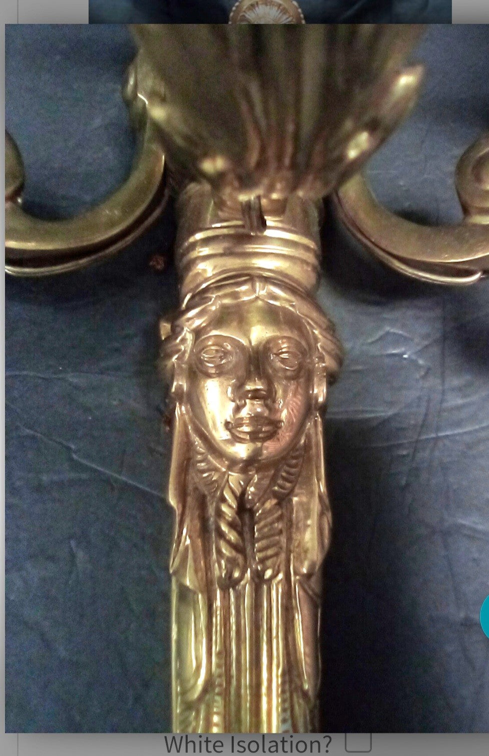 Magnificent Large Brass Ornate Wall Sconce With 3 Fixtures