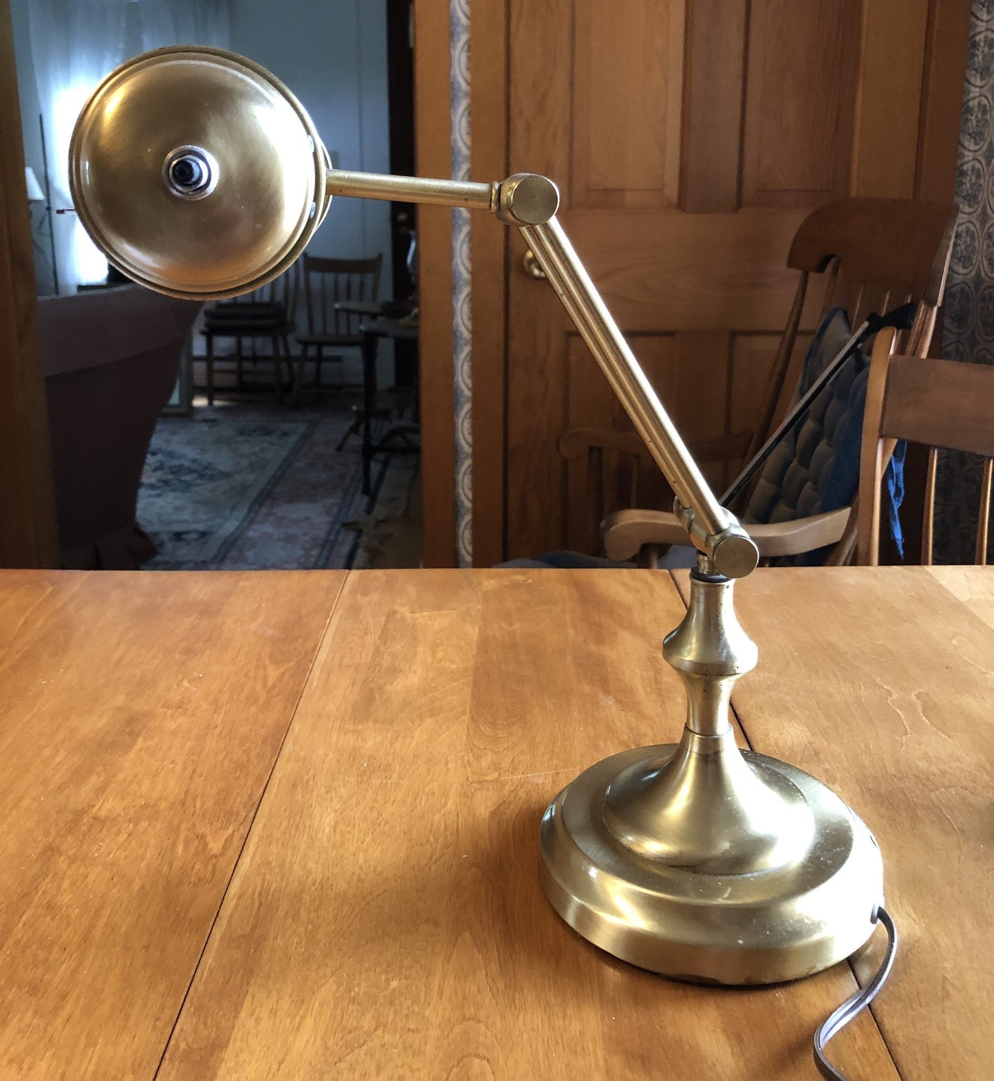 Vintage Brass Adjustable Desk Lamp