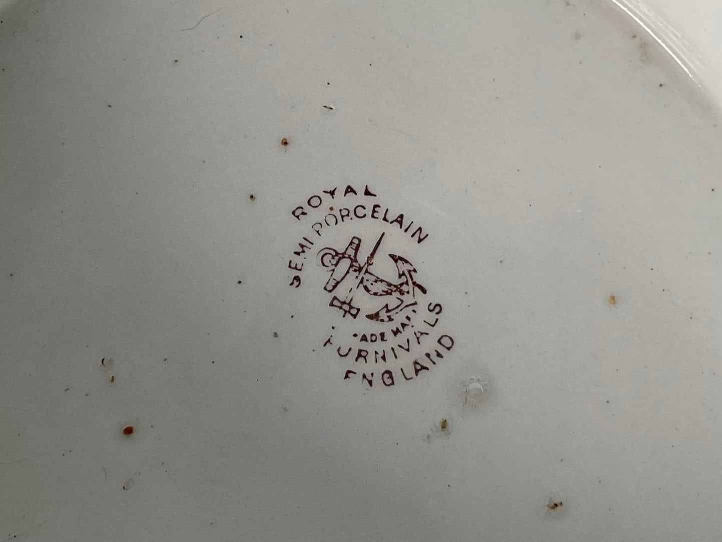 Antique Furnivals Porcelain Punchbowl