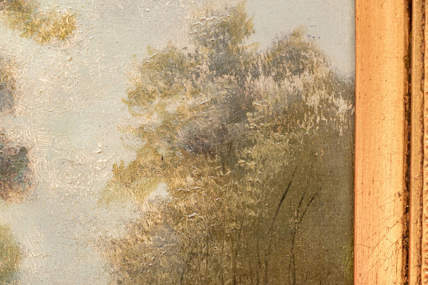 W. Williams, Landscape Antique Oil On Canvas