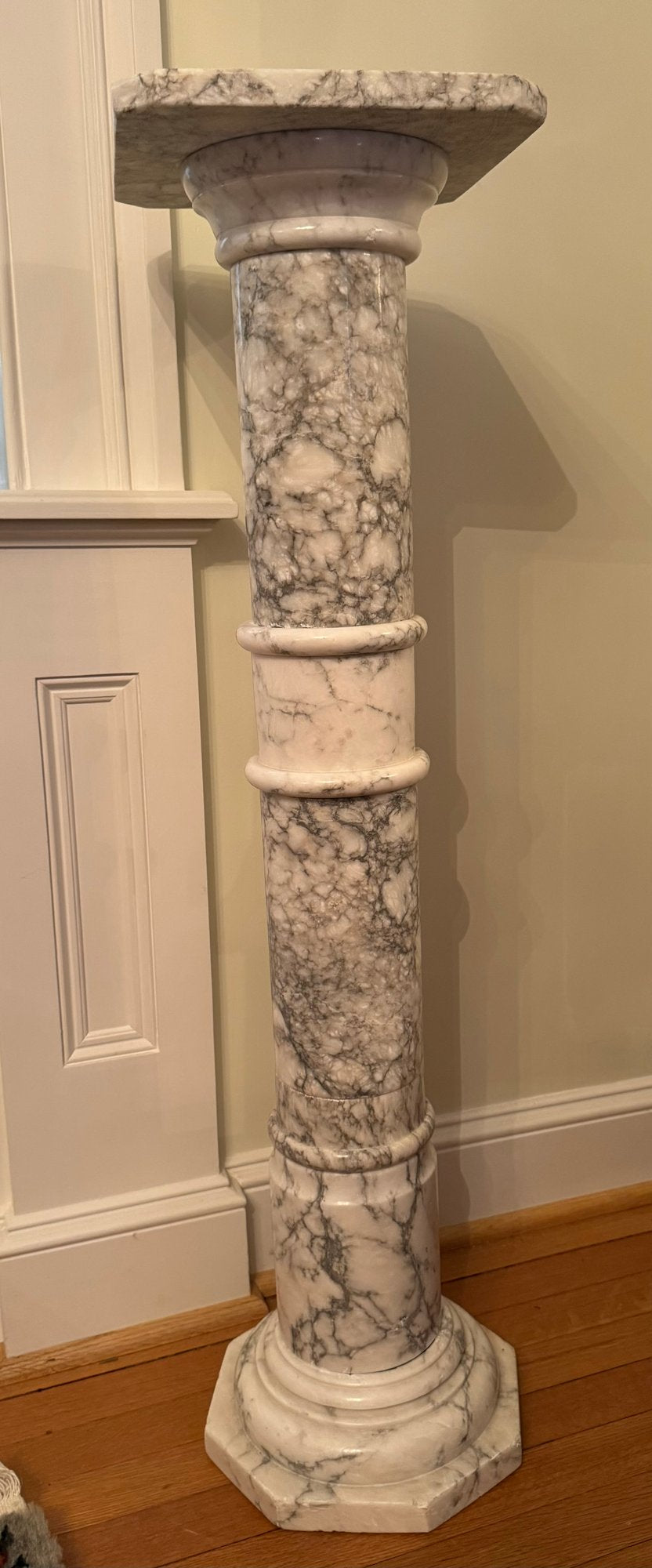 Wonderful Vintage Marble Column- Display Pedestal Stand