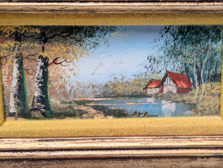 Vintage Oil Painting, Signed P. KLaus, Ornate Gilt Framed & Signed P. Klaus