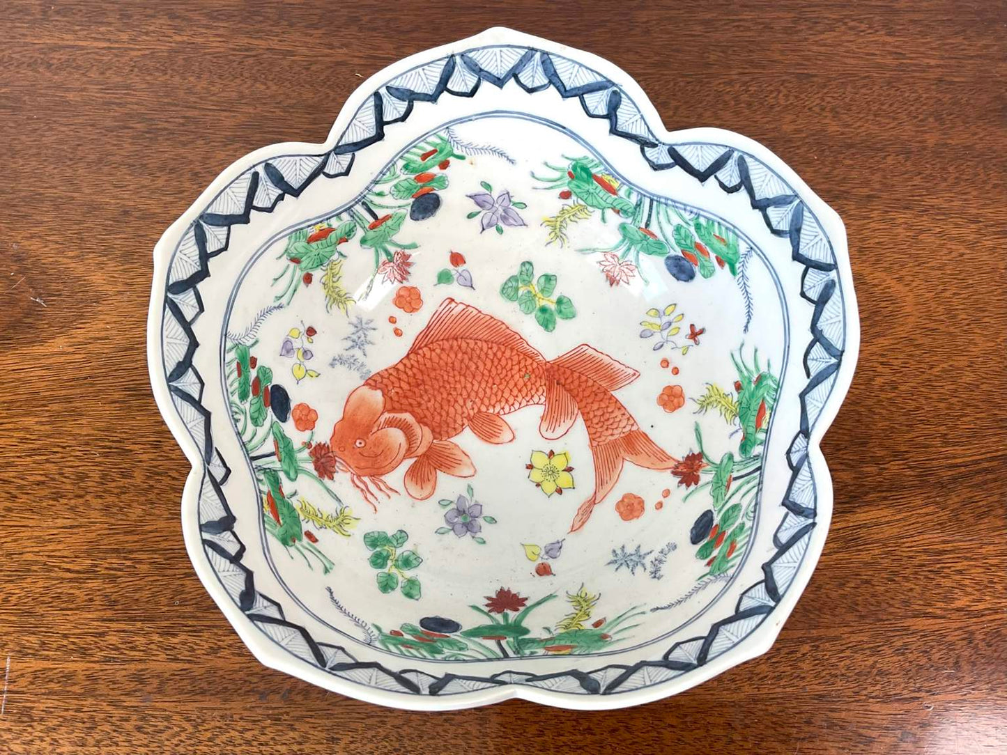 Vintage Hand Painted Asian Porcelain Bowl