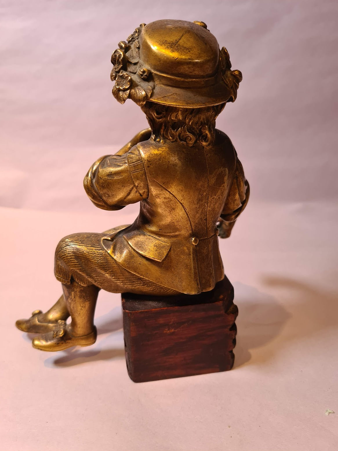 Young Boy Child Cherub Bronze Statue