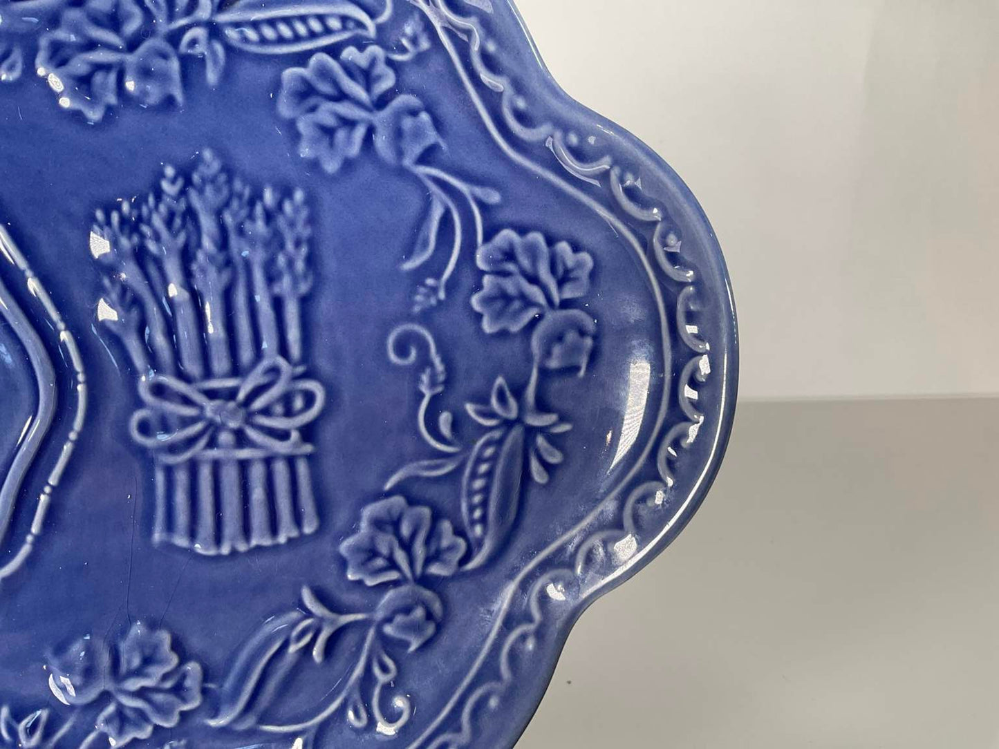 Blue Ceramic Platter “Le Jardin” By Suzanne Nicoll