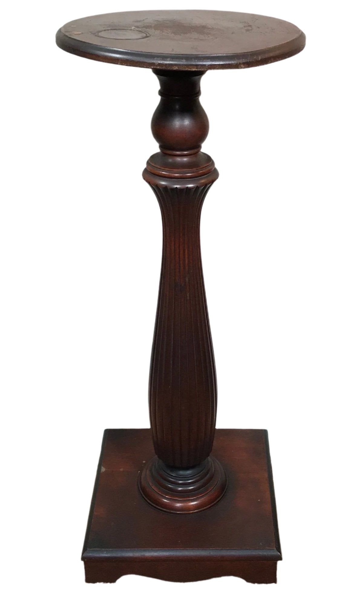 Antique Fluted Walnut Victorian Pedestal
