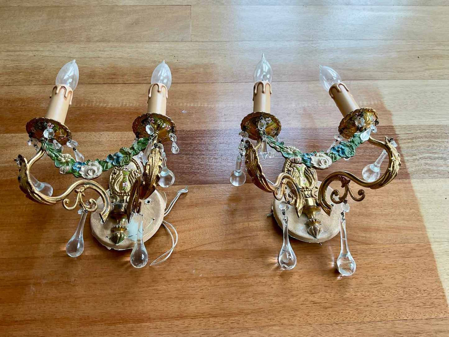 Gorgeous Pair of Vintage Italian Sconces