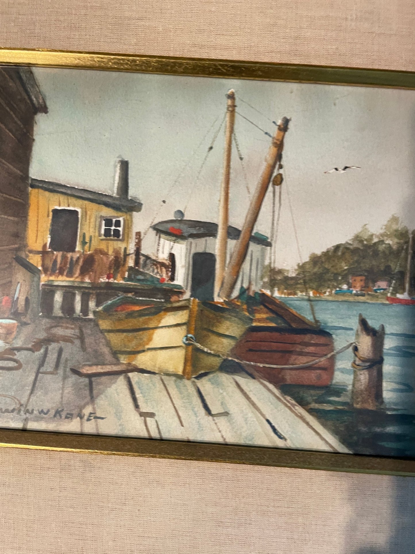 EDWIN KANE (American 20th C), Harbour