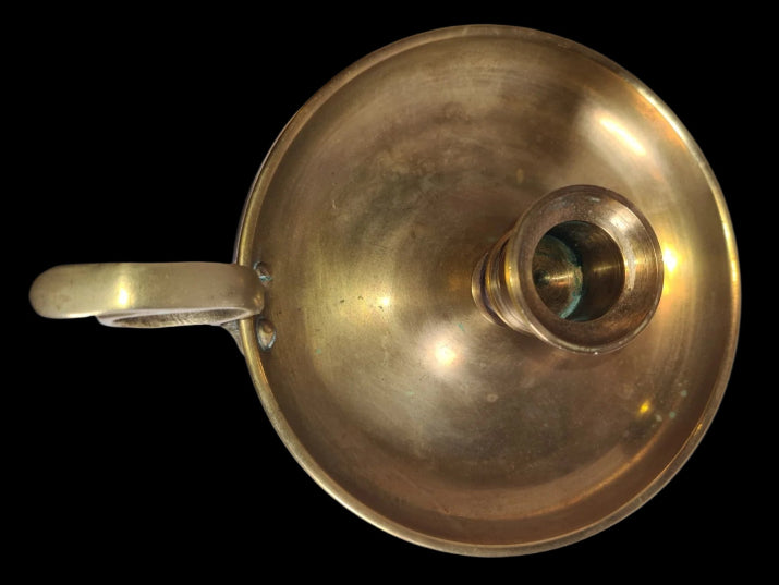Vintage Brass Chamberstick Candle Holder