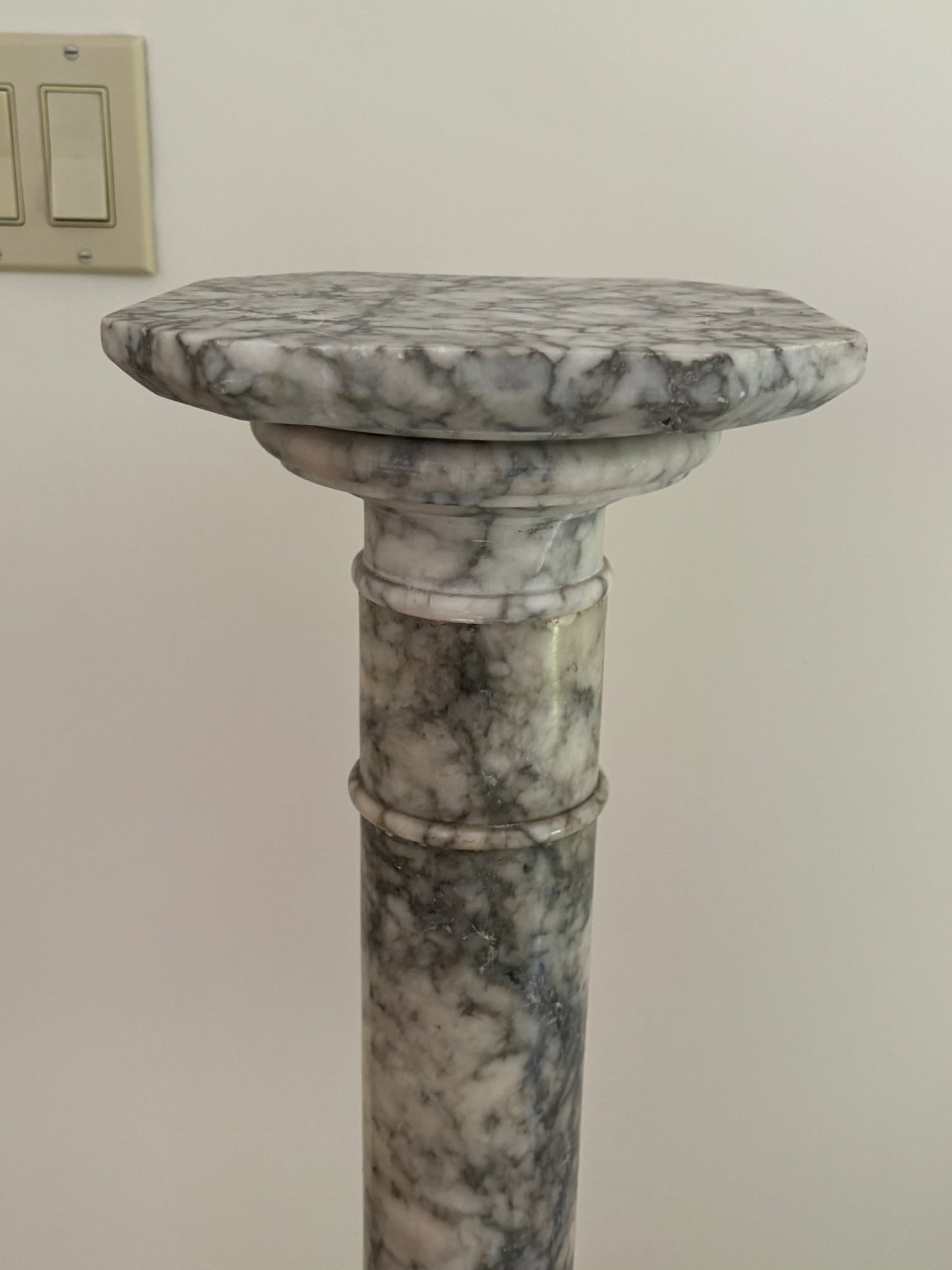 Large Vintage Marble Column Pedestal