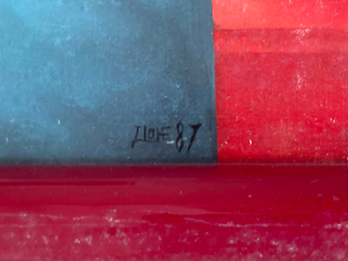 Post Modern Oil on Canvas, Signed