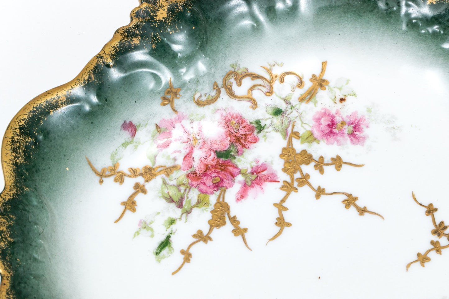 THREE PIECE LIMOGES BOWLS WITH COMPOTE PLATE