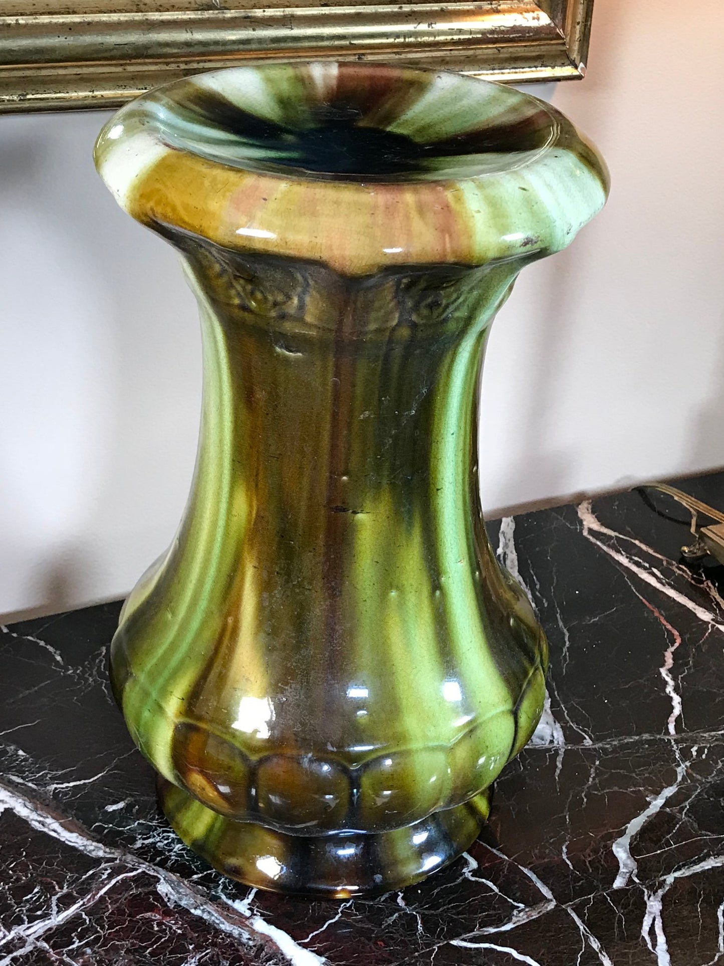 Vintage Large Green Art Pottery Vase