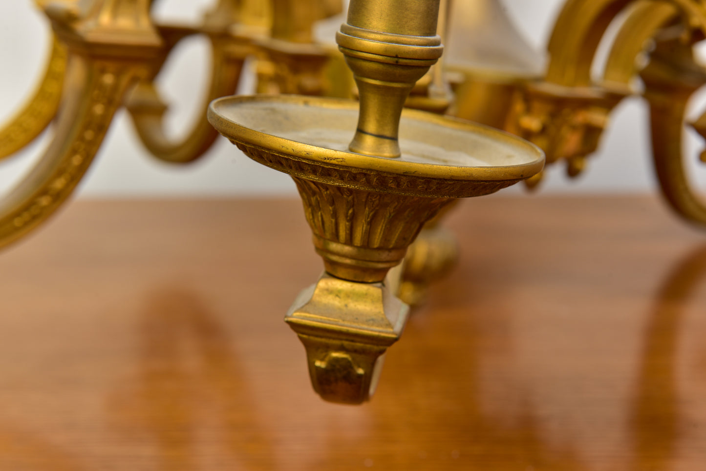 Antique French Gilt Bronze Louis XV Eight Arm Chandelier