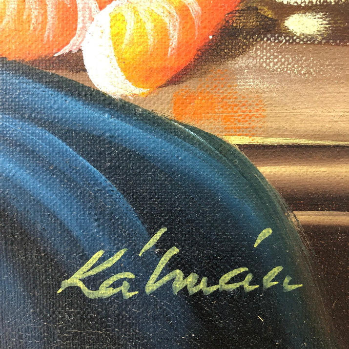 Still Life Oil On Canvas Painting, Signed Kalman (Hungarian)