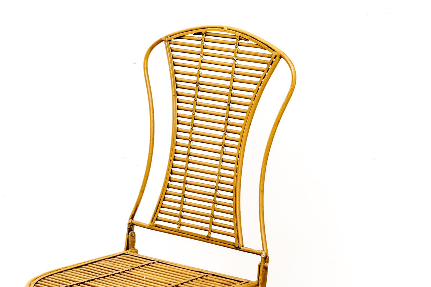 Stunning Bronzed Finished Faux Bamboo Aluminum Folding Chair