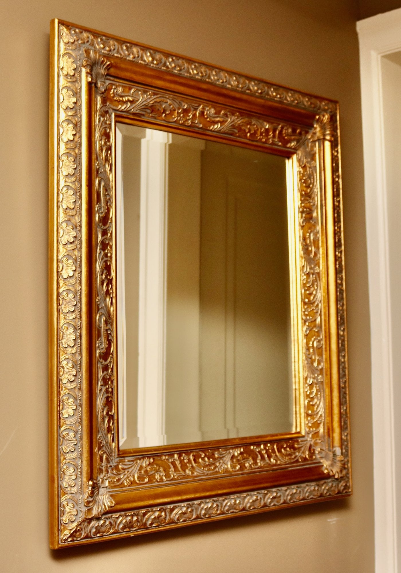 Ornate Gold Gilt Scroll Leaf Mirror