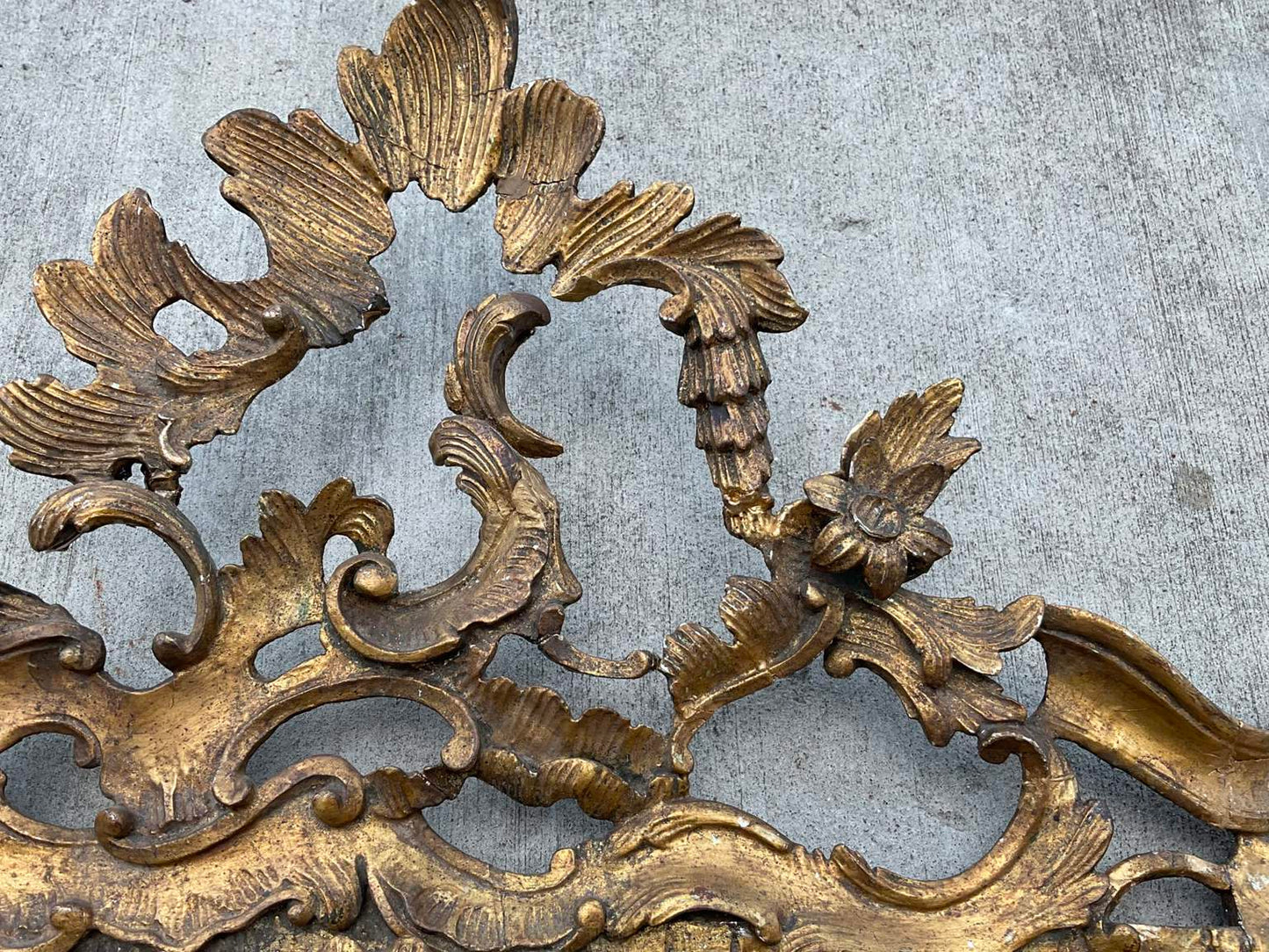 Antique Hand Carved Gilt Wood Mirror