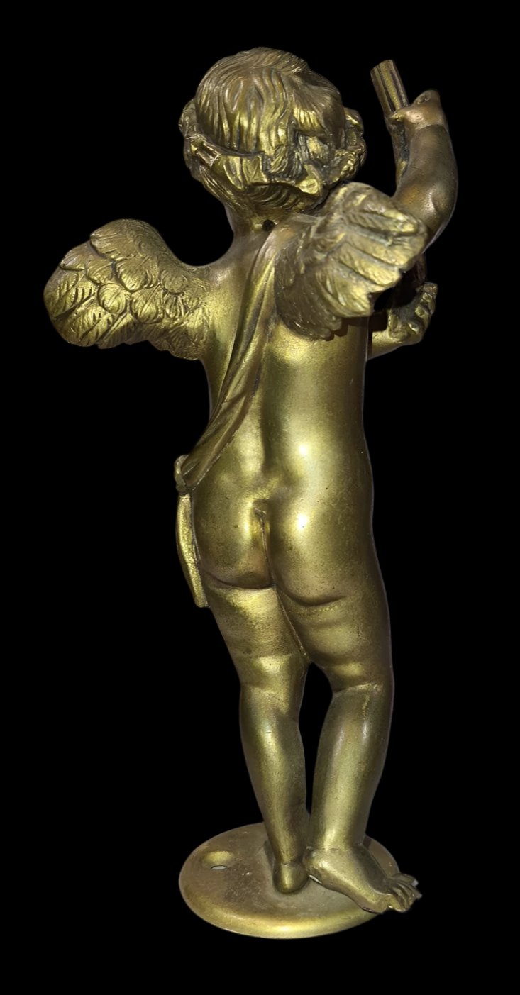 Bronze Winged Cherub Statue
