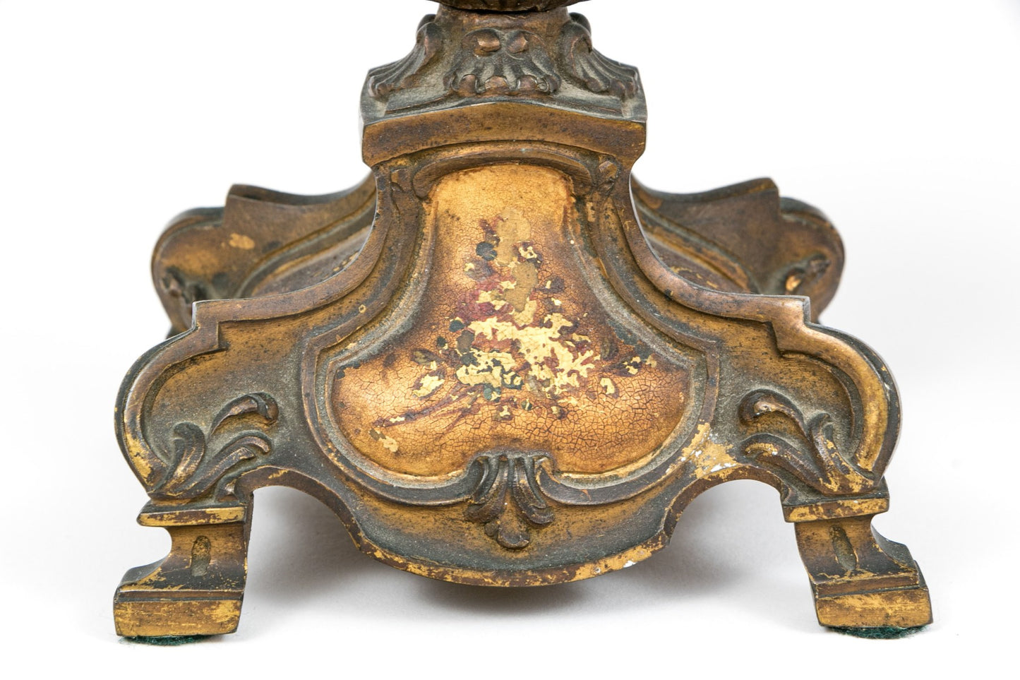 A pair of beautiful and elegant gilt bronze Ormolu candlestick holders c.1800, French