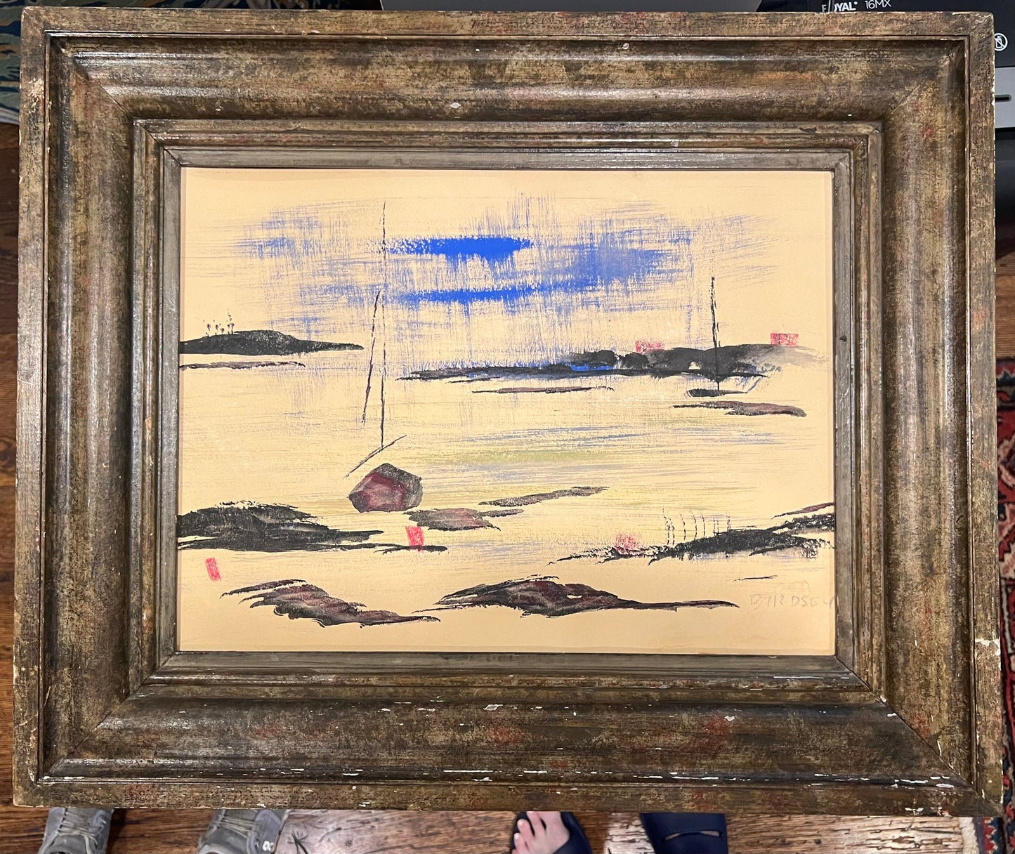 Alfred Birdsey Watercolor In Antique Frame,Original- Signed "Birdsey"