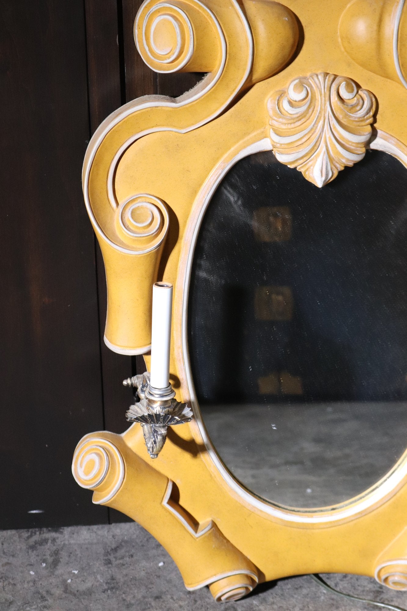 Vintage Electrified Wall Mirror