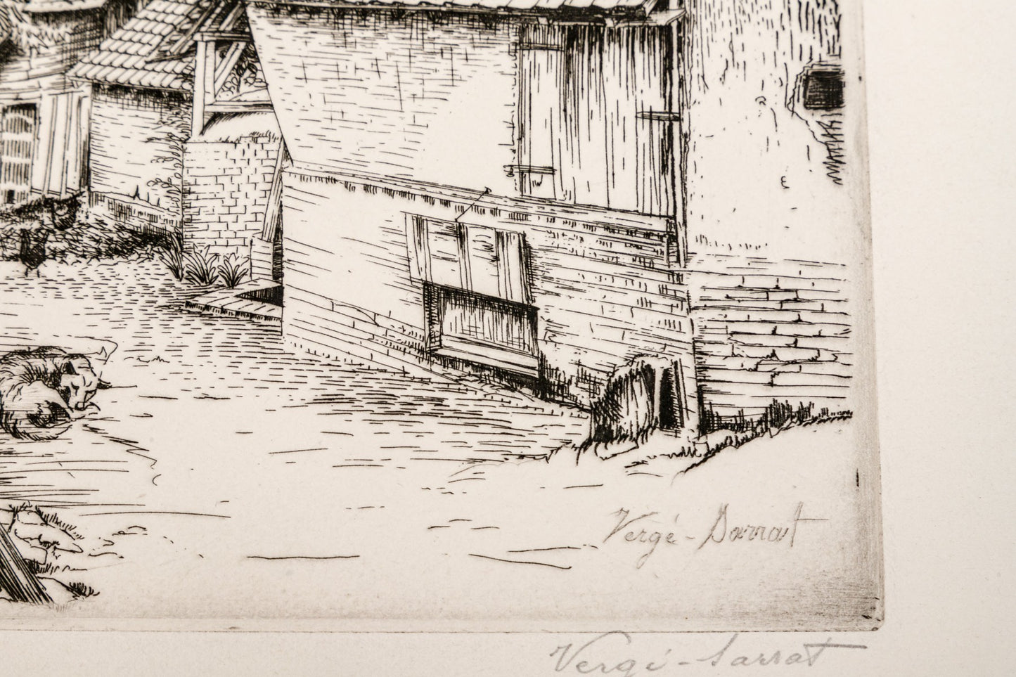 HENRI VERGE-SERRAT (BELGIAN, 1880-1966) ETCHING ON PAPER