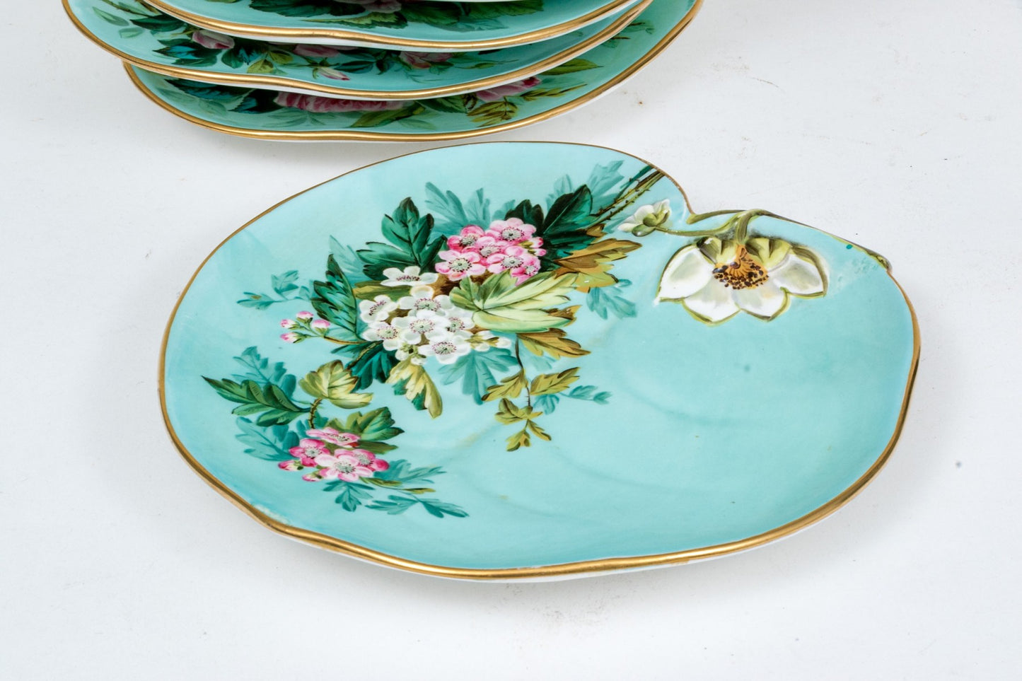 Decorative Heart Shaped Plates, Set of Nine
