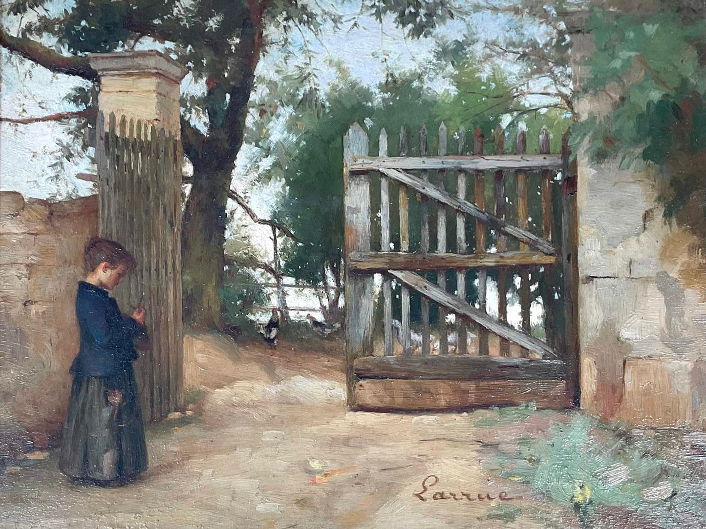 Vintage Oil On Board, signed by Guillaume Larrue (1851-1935)