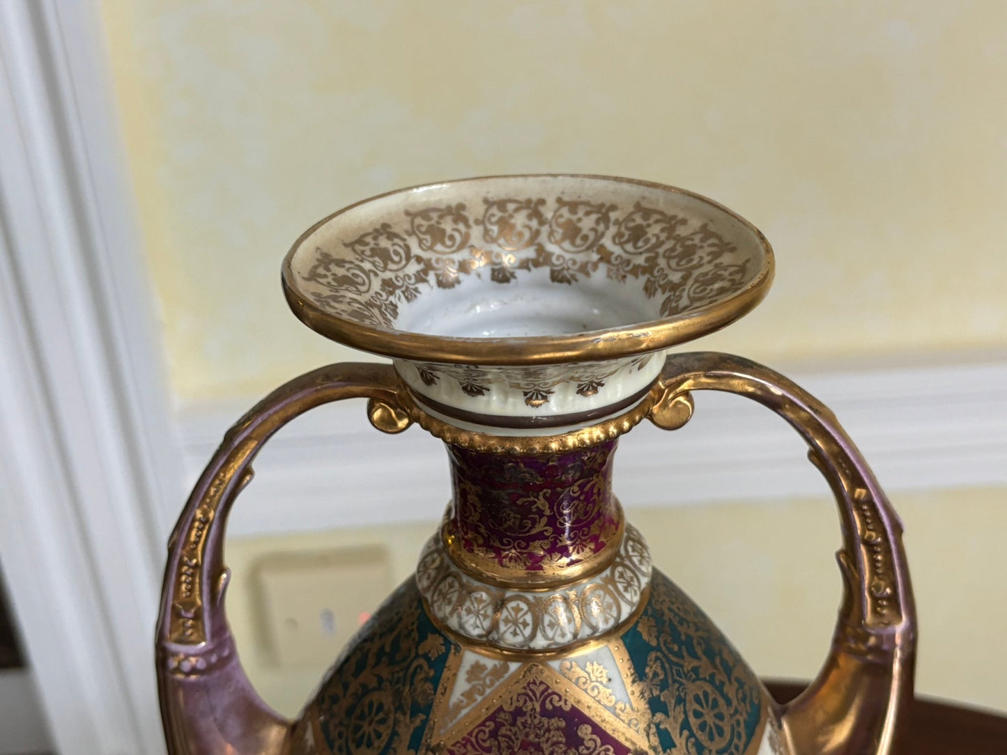 Pair Of Schierholz Fine German Porcelain Vases-Urns Late 19th-Early 20th Century