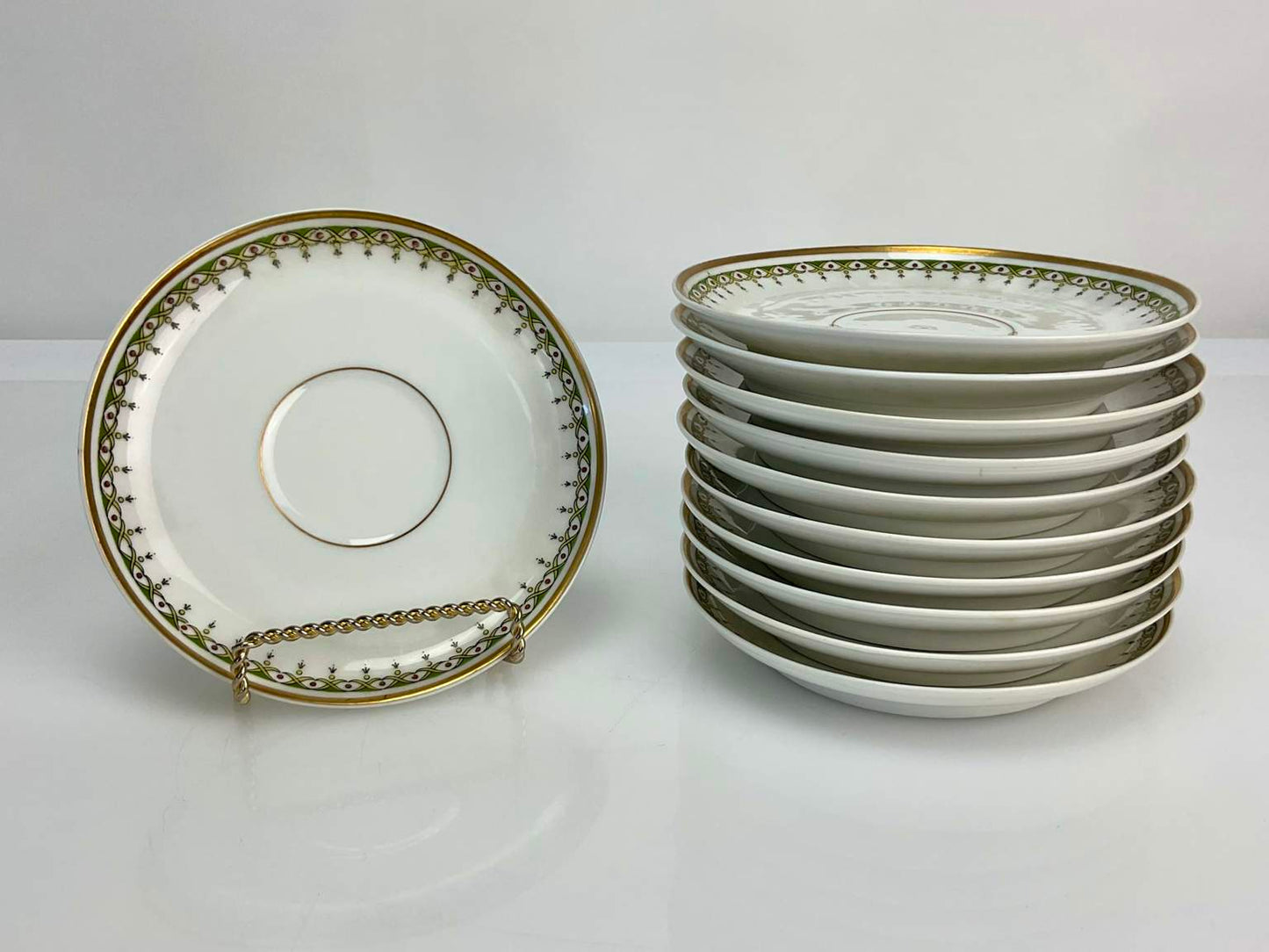 Vintage Old Abbey Limoges Cups & Saucers - 18 Pieces