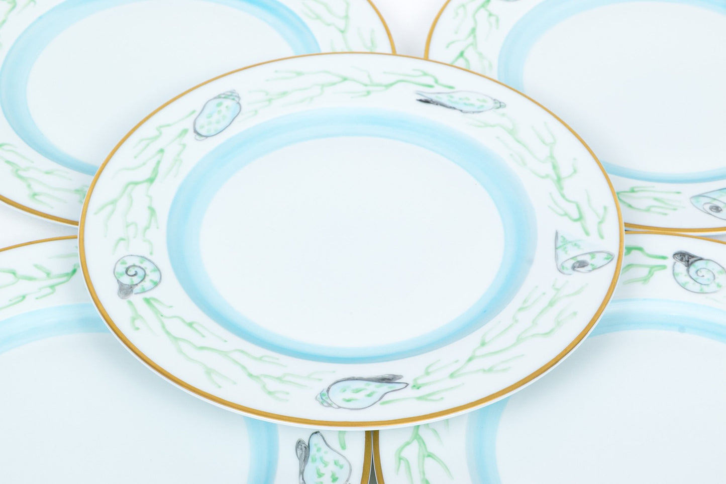 Hand Painted Limoges Salad Plates By Marie Daage, Set of 10