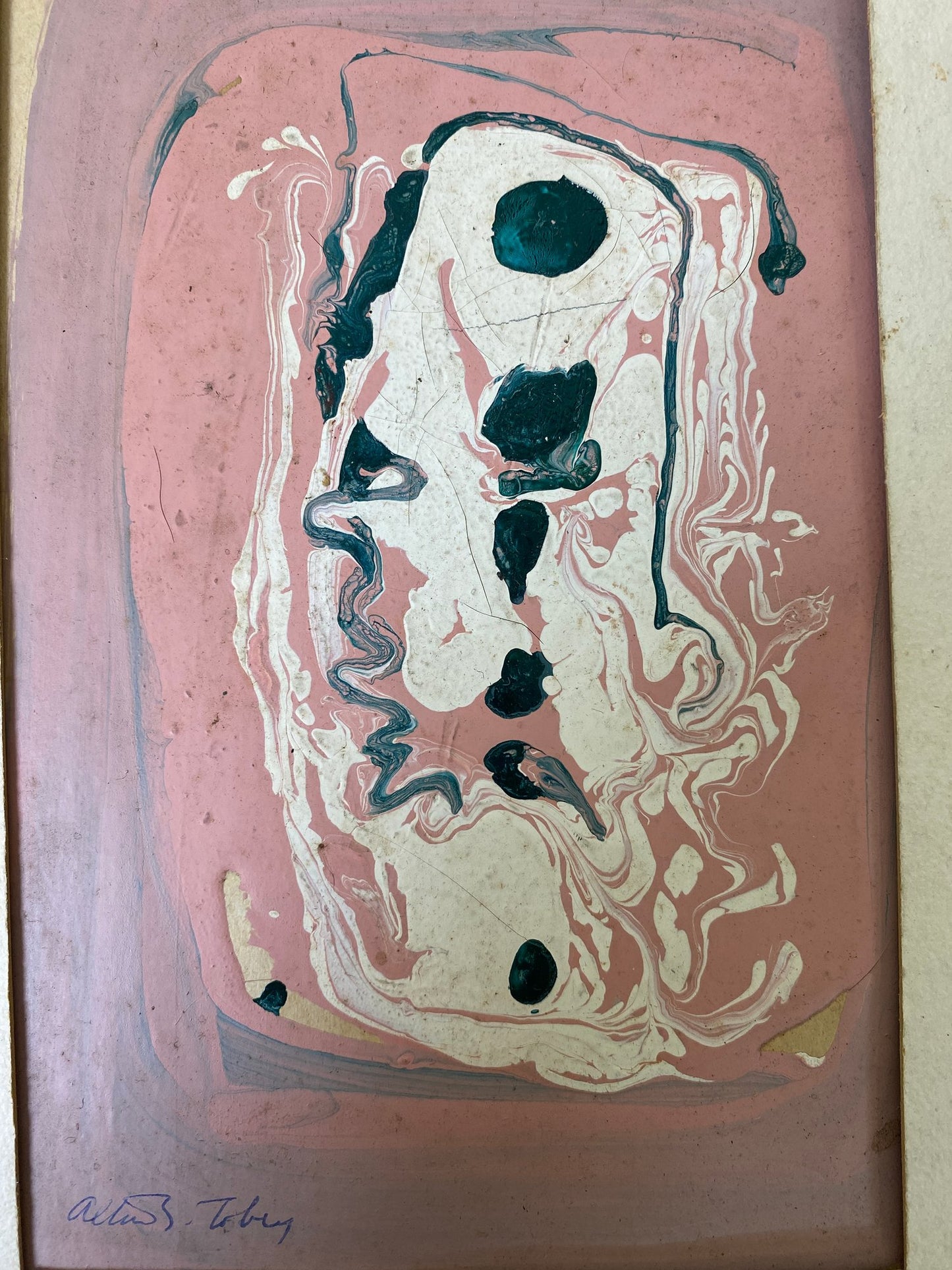 Alton S Tobey -Trippy Abstract Acrylic On Bainbridge - Untitled