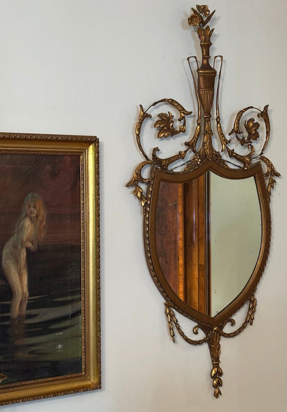 Pair of 1930's Adams Style Mirrors In Good Gilt And Condition