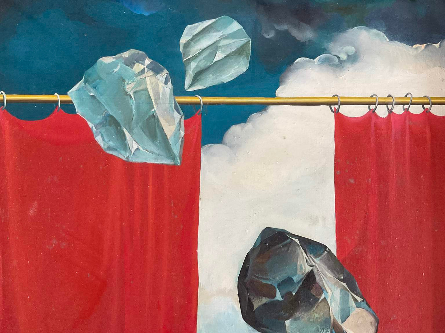 Post Modern Oil on Canvas, Signed