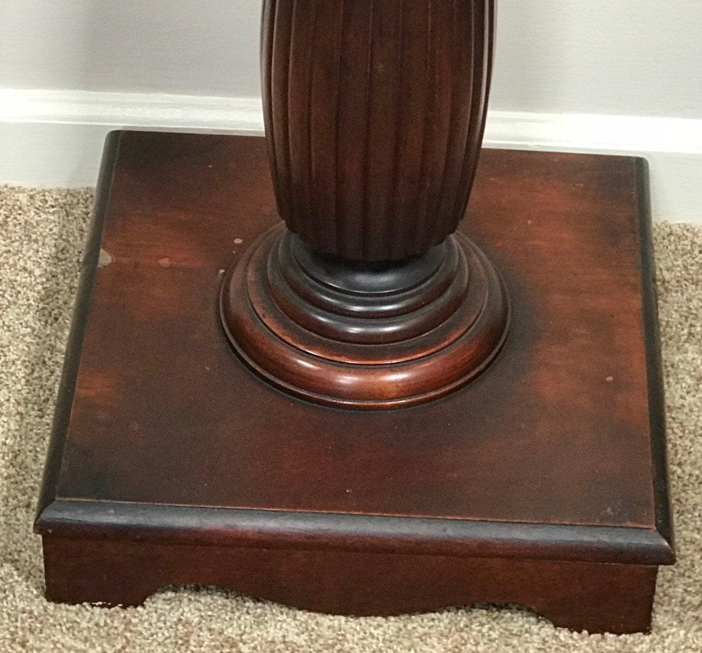 Antique Fluted Walnut Victorian Pedestal