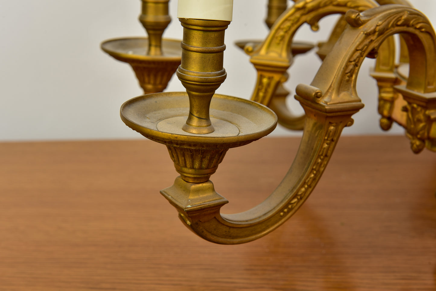 Antique French Gilt Bronze Louis XV Eight Arm Chandelier