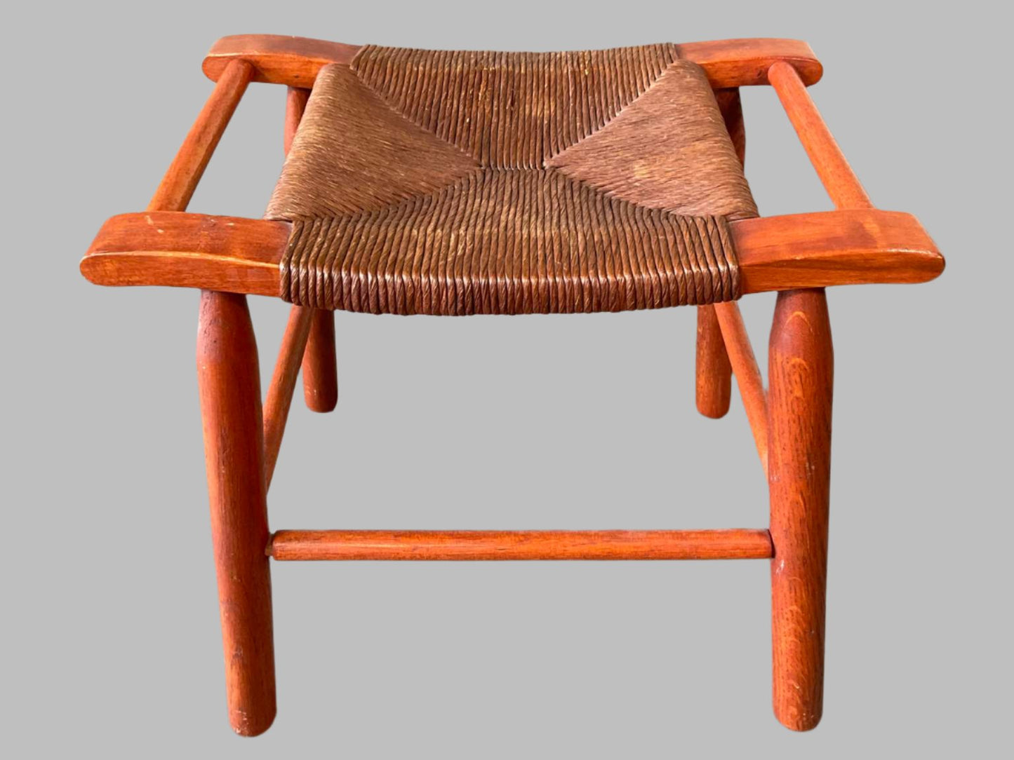 Hand Made Vintage Danish Rush Stool