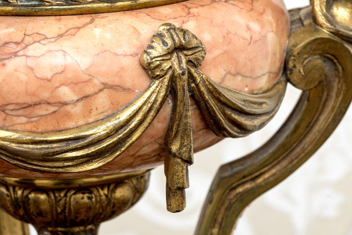Pink Marble Athénienne, Louis XVI Style, 19th Century