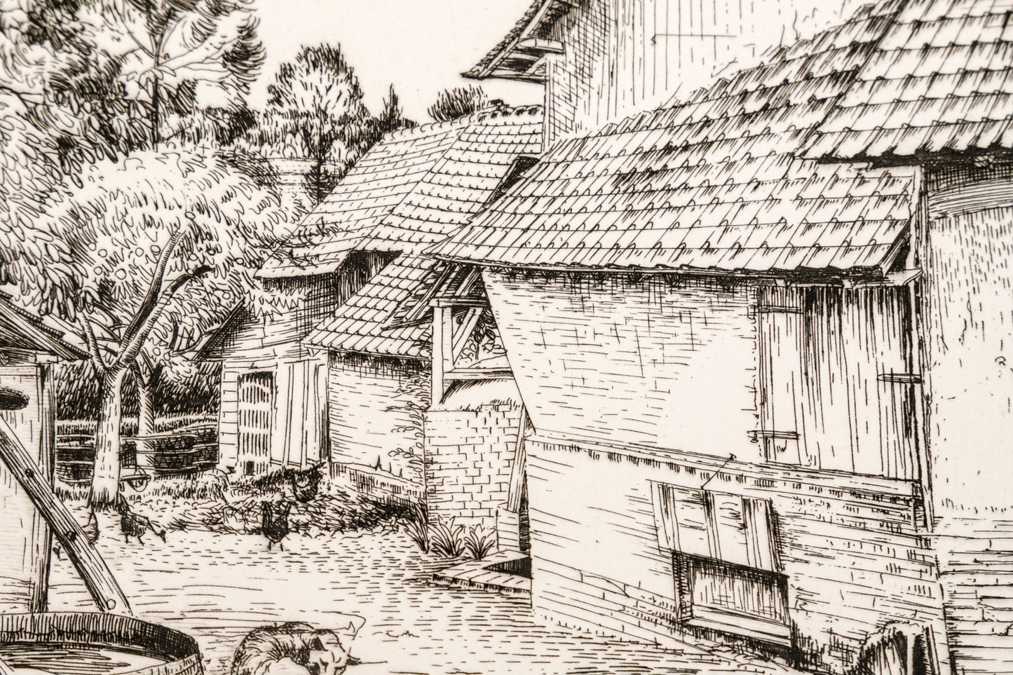 HENRI VERGE-SERRAT (BELGIAN, 1880-1966) ETCHING ON PAPER