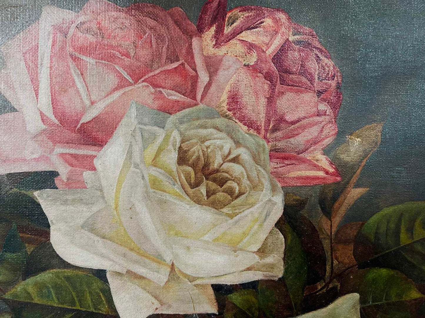 Beautiful Rose Still Life, 19th Century, Oil on Canvas