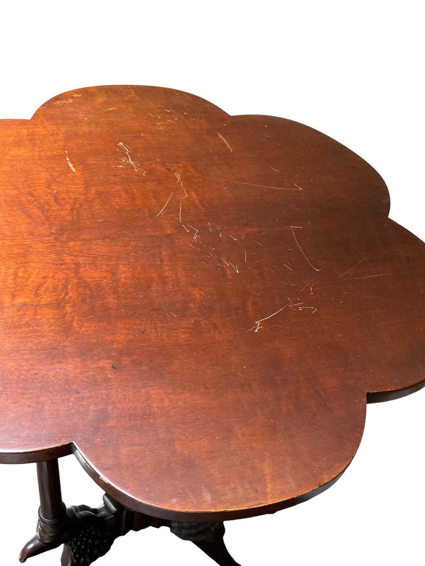 Vintage Irwin Furniture Co. Accent Table With Figural Eagles Base