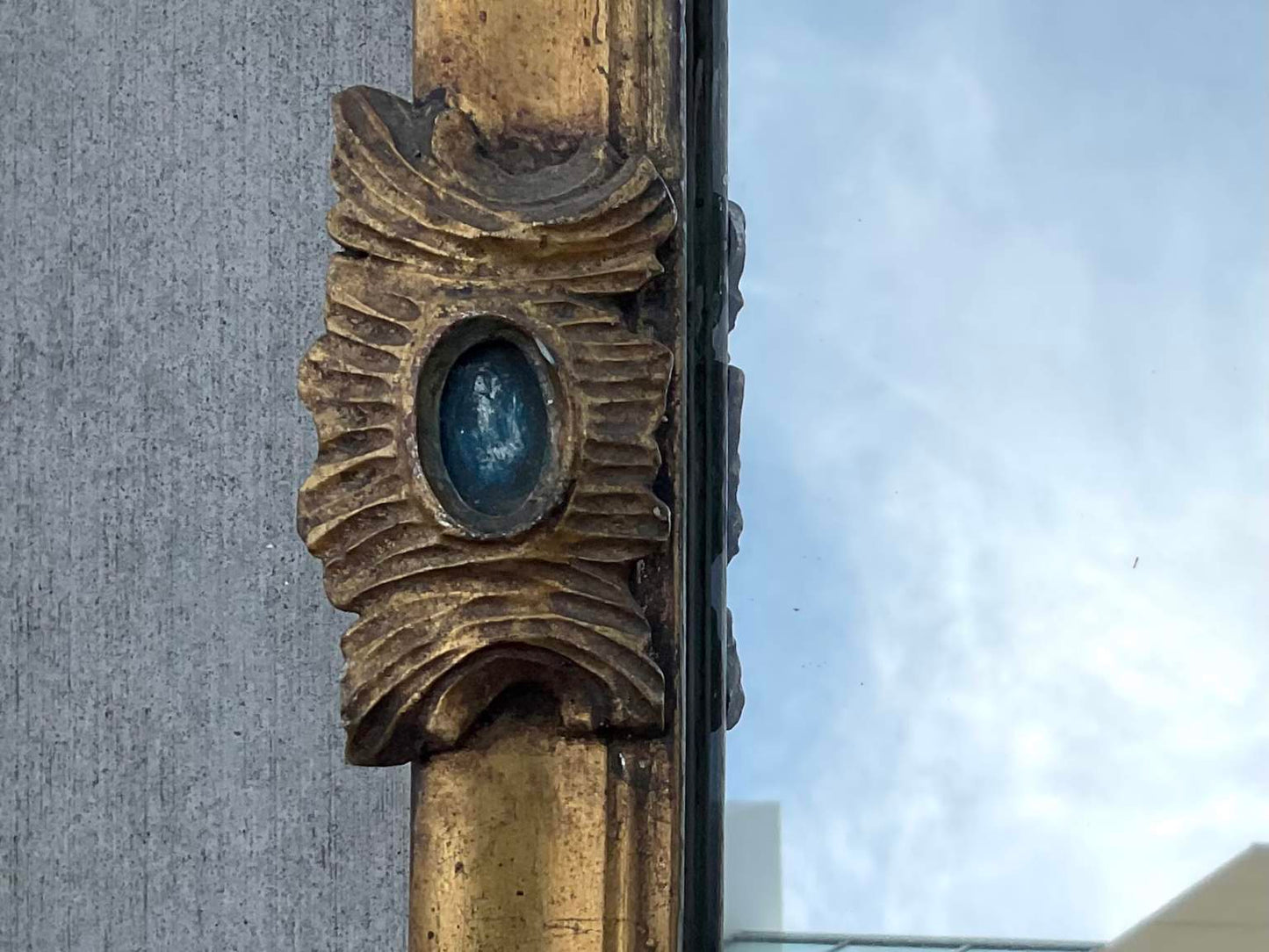 Antique Hand Carved Gilt Wood Mirror