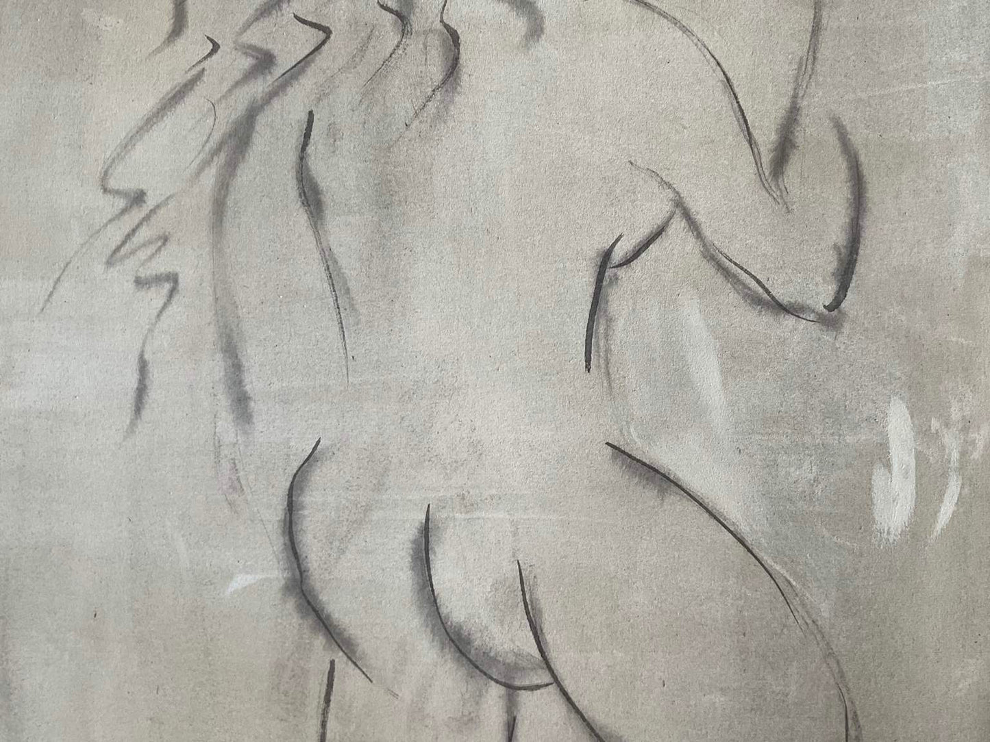 Acrylic on Canvas, Nude Woman, Signed