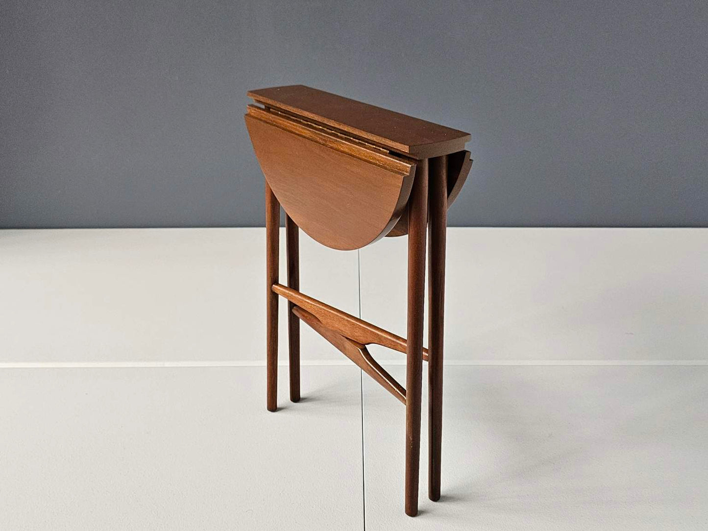c. 1960 Bertha Schaefer For Singer & Sons Folding Walnut Side Table