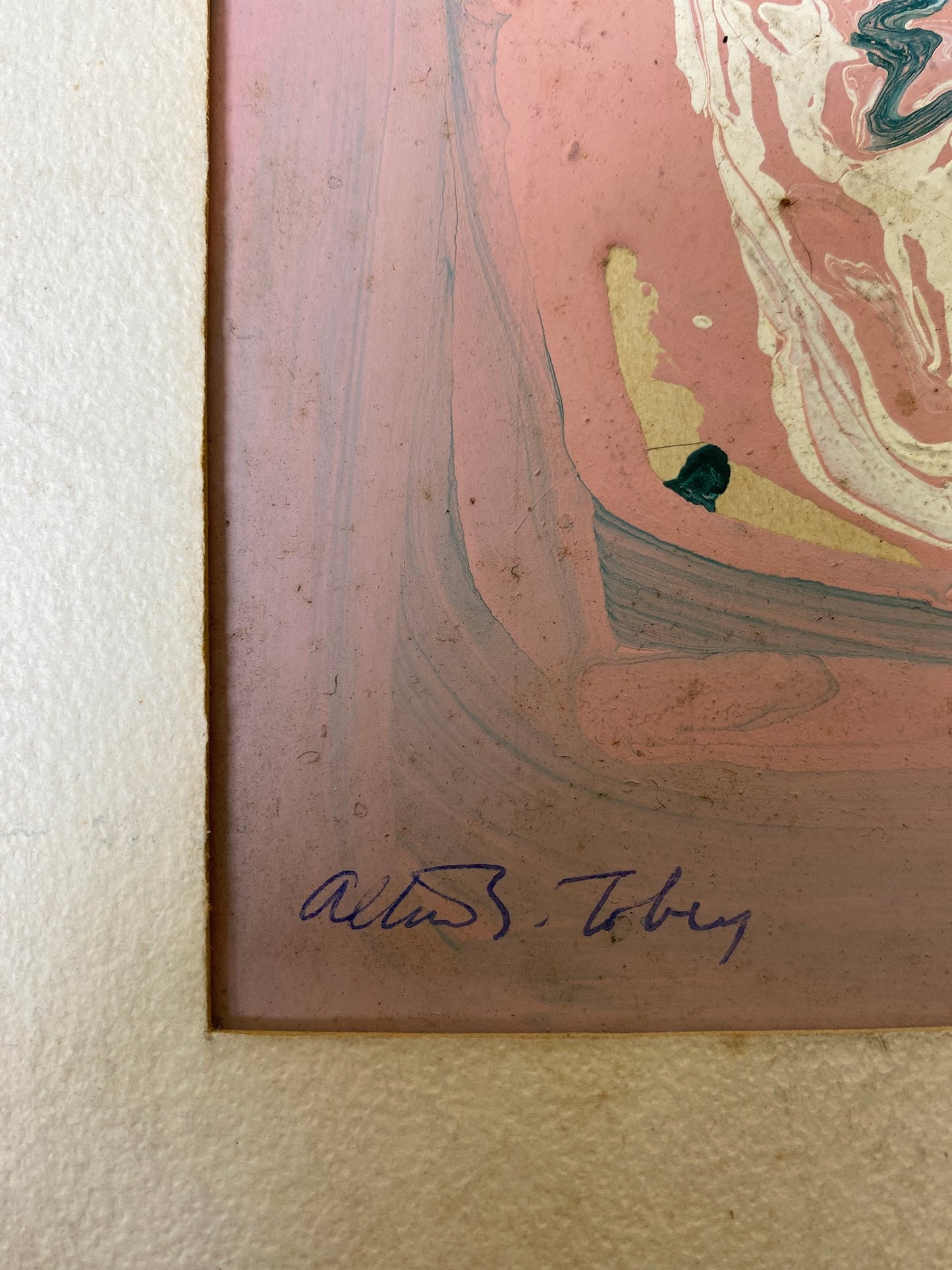 Alton S Tobey -Trippy Abstract Acrylic On Bainbridge - Untitled