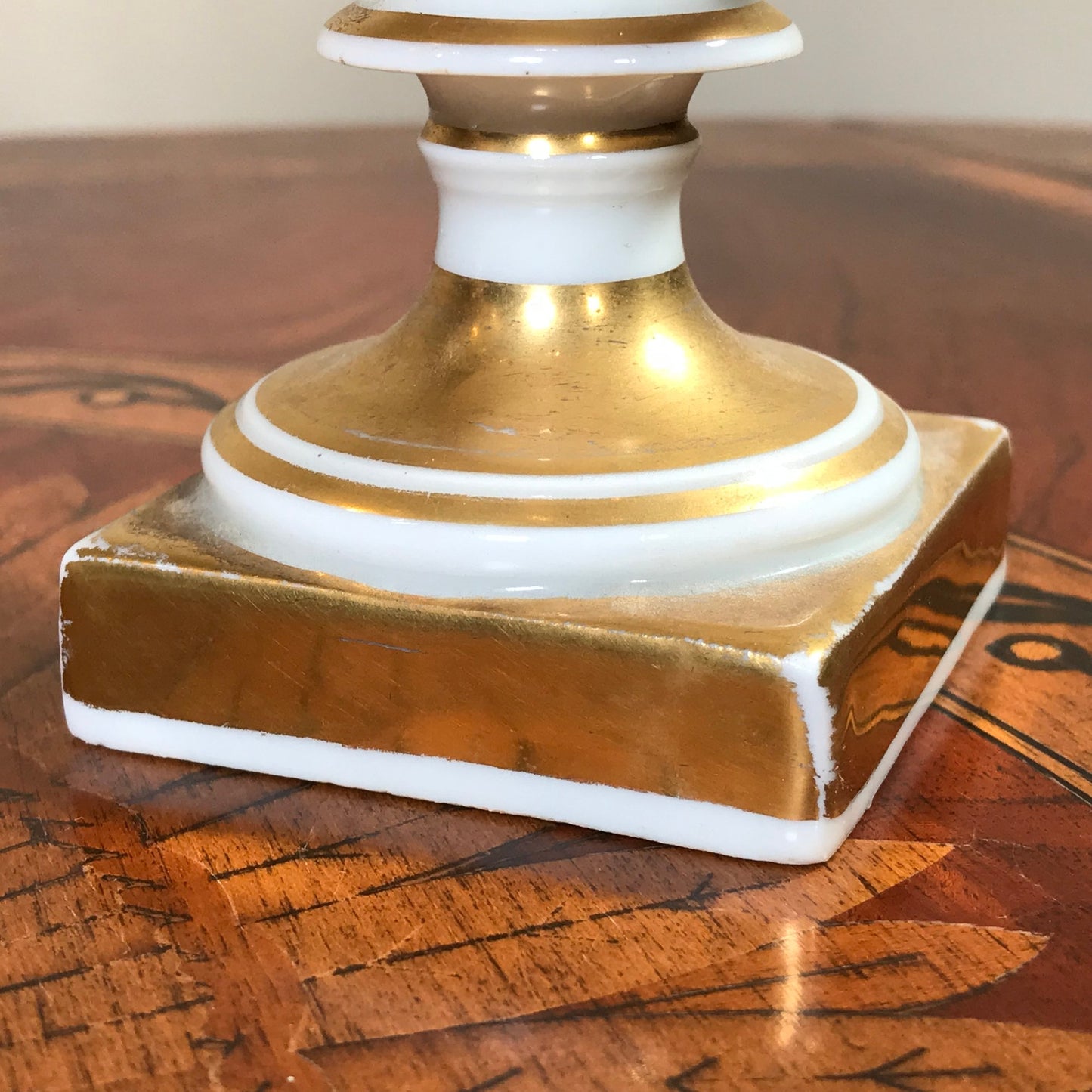 Antique 19th Century Urn, Porcelain de Paris Hand Painted and Gilded