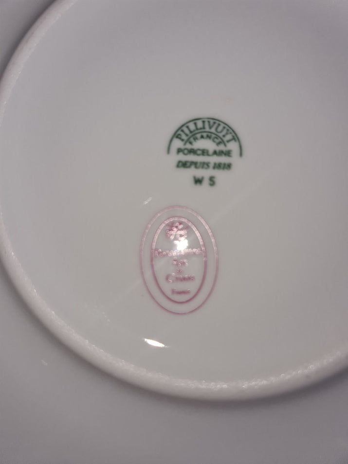 Antique 11" Platter, Pillivuyt Porcelain France